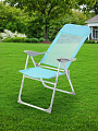 Кресло складное пляжное 60х60х112 см, голубое, сетка, 100 кг, Green Days, YTBC048-1 - фото 7