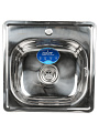 Мойка кухонная врезная, Mixline, нержавеющая сталь, 480х480 мм, 0.6 мм, с сифоном - фото 4