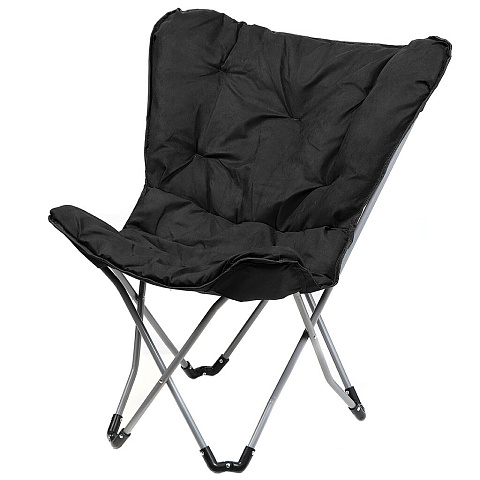 Кресло складное 62х80х77 см, Элит, черное, ткань, с сумкой-чехлом, 110 кг, Y6-1983