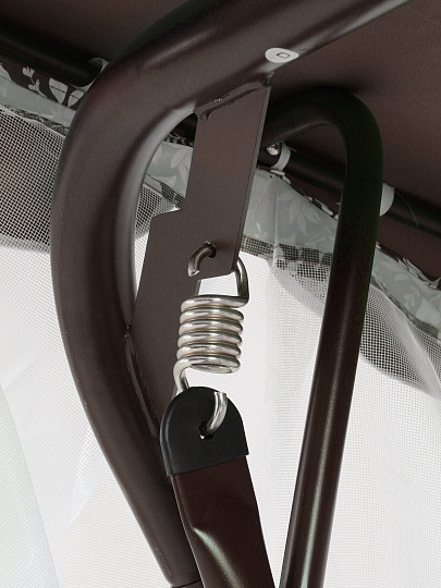 Качели садовые 3-местные, 198х115х176 см, 250 кг, Green Days, с москитной сеткой, коричневые, LG5400M-dp1, металл