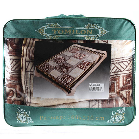 Плед Tomilon полутораспальный (160х210 см) полиэстер, в сумке, Пиктограмма 68322