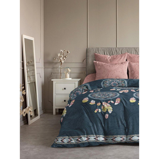 Постельное белье 2-спальное, простыня 180х215 см, 2 наволочки 70х70 см, пододеяльник 175х215 см, Luisa de Rizzo, бязь, коллекция Ловец снов