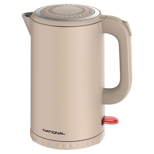 Чайник электрический National, NK-KE17544, 1.7 л, 2200 Вт, скрытый нагревательный элемент, металл