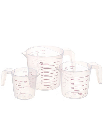Кружка мерная 3 шт, 9, 10.5, 12 см, 107165821