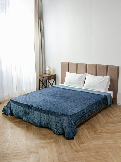 Плед 200х240 см, микрофибра, 100%пэ, Silvano, Берлин, темно-синий