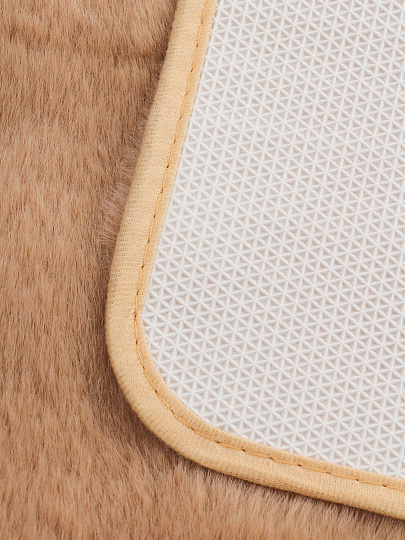 Коврик для ванной, 0.5х0.8 м, полиэстер, бежевый, Silvano, Ангора, Y4-11478