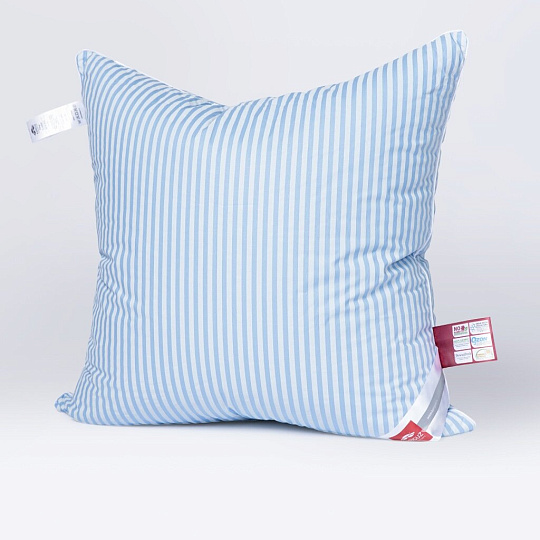 Подушка 68 х 68 см, гусиный пух 10%, перо 90%, Классика, чехол 100% хлопок, средняя, Kariguz, КЛ10-5