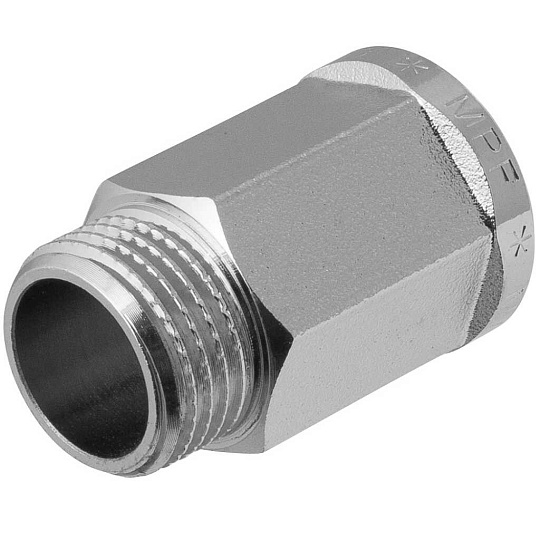 Удлинитель 1/2&quot;, г-ш, никель, латунь, 30 мм, шестигранный, MasterProf