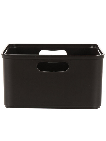 Корзина для хранения, 7.5 л, 32.4х23.2х12.1 см, прямоугольная, пластик, базальт, Berossi, Agraba, АС 41481000
