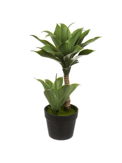 Цветок искусственный в кашпо Агава, горшок 16х12.5 см, 55 см, Y4-9785