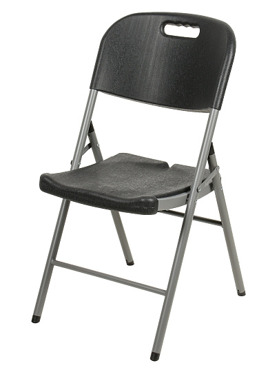 Стул складной со спинкой, металл, 150 кг, 45х49х78 см, Green Days, HQ-M52-glide-black