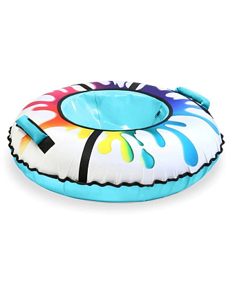 Санки-ватрушка Nika, Радужный, 85 см, 90 кг, с буксировочным тросом, с ручками, ТБ3К-85/32