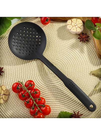 Шумовка нейлон, навеска, черная, Daniks, Эконом, YW-KT017-3/H1010-05