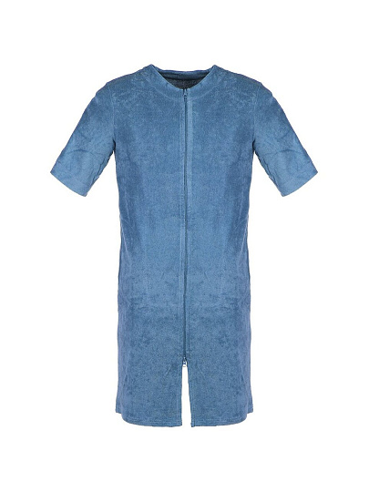 Халат женский, махровый, 80% хлопок, 20% полиэстер, темно-голубой, 46, Багира, LX 13-005/1