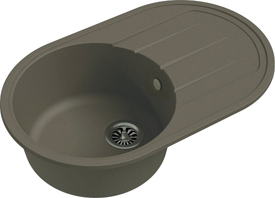 Мойка кварц Elegant R50F 1-чаша+ крыло 752*470мм темно-бежевый, EWIGSTEIN