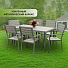 Мебель садовая Green Days, Эллада, серая, стол, 140х70х70 см, 6 стульев, 120 кг, YTCT009-1 - фото 13