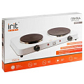 Плита электрическая Irit, 8220-IR, 2500 Вт, 2 конфорки, диск, эмаль, механическая, переключатель поворотный, разный диаметр конфорок, белая - фото 3
