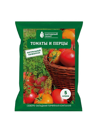 Грунт Народный, для томатов и перцев, 5 л, СЗТК
