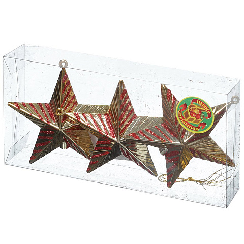 Набор елочных украшений Monte Christmas, Звезда, 3 шт, 9х2х9 см, N6700366