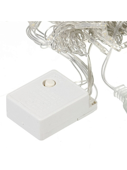 Гирлянда 300 ламп, 1.5х2.5 м, 8 режимов, Занавес, свет мультиколор, прозрачная, сетевая, Y4-5649