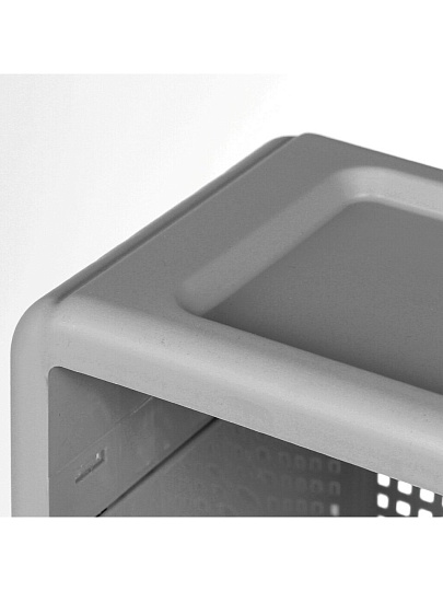 Полка универсальная, пластик, 4 секции, на колесах, серая, Violet, Лофт, 770418