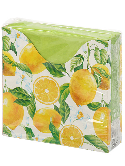 Салфетки Лилия, Лимонный сад, 40 шт, 2 сл, 33х33 см, 2678