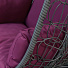 Качели садовые Кокон RS8087-4 темно-серый ротанг с сиреневой подушкой - фото 2