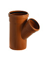 Тройник канализационный 160х160 мм, 45 °, РосТурПласт, наружный, рыжий, 36507