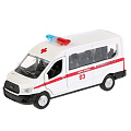 Машина Технопарк, Ford Transit скорая, 12 см, инерционная, открывающиеся двери, SB-18-18-WO-WB - фото 2