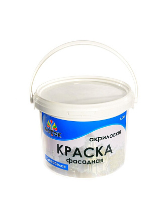 Краска водно-дисперсионная, Оптимист, Латек Л301, акриловая, фасадная, влагостойкая, матовая, 7 кг