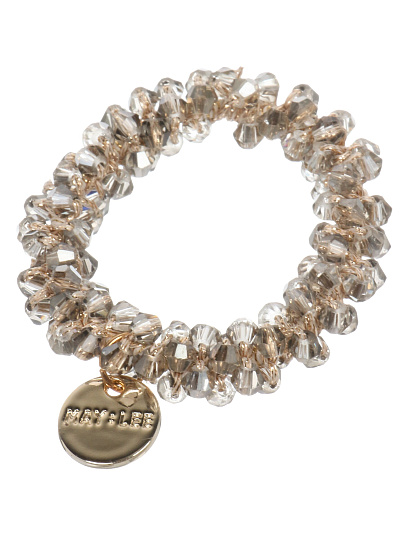 Резинка для волос 8 см, в ассортименте, с бусинами, Y4-11617