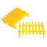 Забор декоративный пластмасса, Palisad, Частокол №1, 28х300 см, желтый, ЗД01 - фото 2