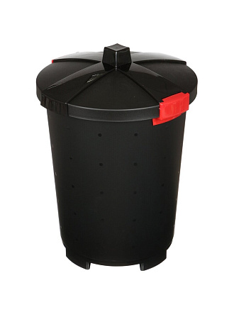 Бак для мусора пластик, 65 л, с крышкой, 47.2х47.2х57.7 см, Бытпласт, Хозяйственный, 4312537
