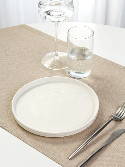 Тарелка десертная, керамика, 21 см, круглая, Лайнс, Daniks, Y4-7991