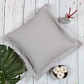 Наволочка декоративная 100% хлопок, 44 х 44 см, серая, PU010238