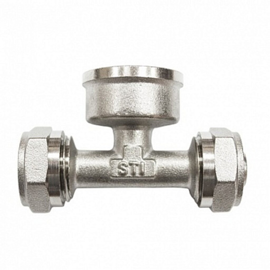 Тройник 16х1/2&quot;х16 мм, внутренняя резьба, STI