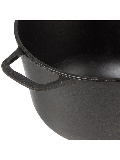 Кастрюля чугун, 4 л, крышка чугун, с крышкой-сковородой, Гардарика, 1304-4, индукция