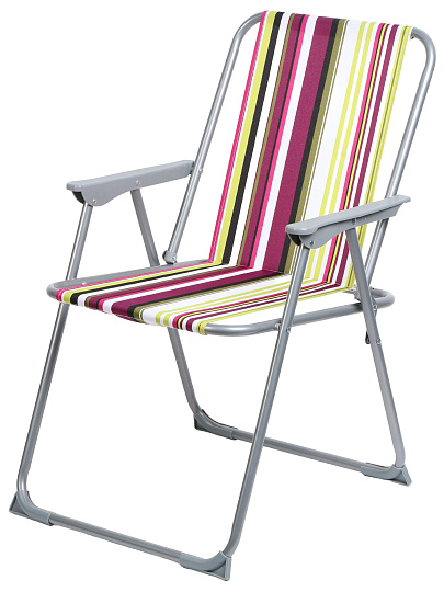 Кресло складное 47х52х74 см, Яркая полоска, ткань, полиэстер, 100 кг