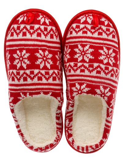 Тапки жен, красно-белый, р-р 40-41, Рождество, A210400