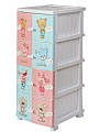 Комод детский 4 ящика, Друзья, 38.5х47х93.5 см, белый, Росспласт, РП-421 - фото 4