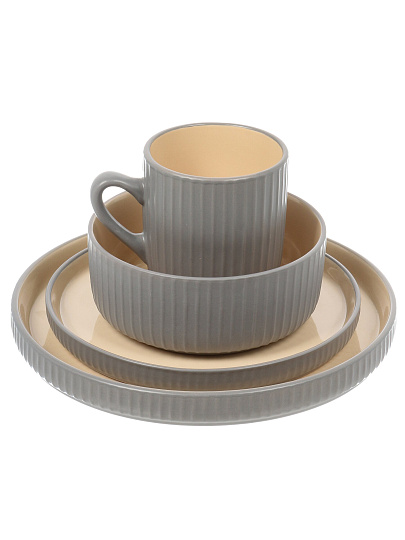 Сервиз столовый керамика, 16 предметов, на 4 персоны, Jewel, Рюне, ПС0007-38