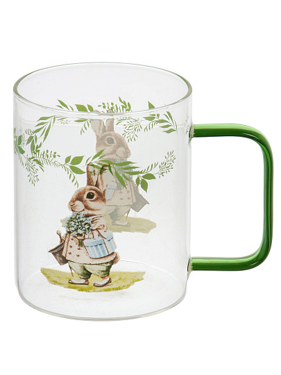 Набор кружек стекло, 4 шт, 400 мл, BUNNY TALE, Sirocco, GC2636