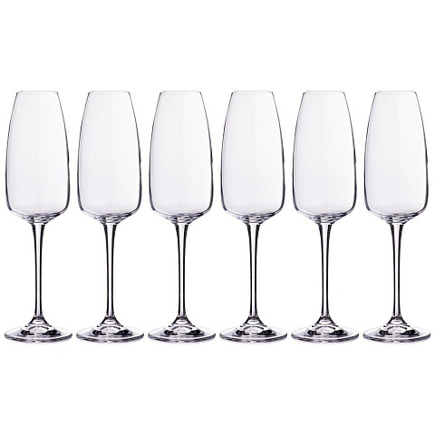 Набор бокалов для шампанского из 6 шт. "alizee/anser" 290 мл высота 25 см, 669-147