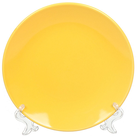Тарелка обеденная, керамика, 20 см, круглая, Палитра, FP8yl, желтая