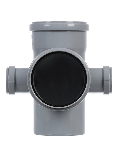 Крестовина канализационная двухплоскостная, 110х110х50 мм, 90 °, левый+правая, РосТурПласт, 36542