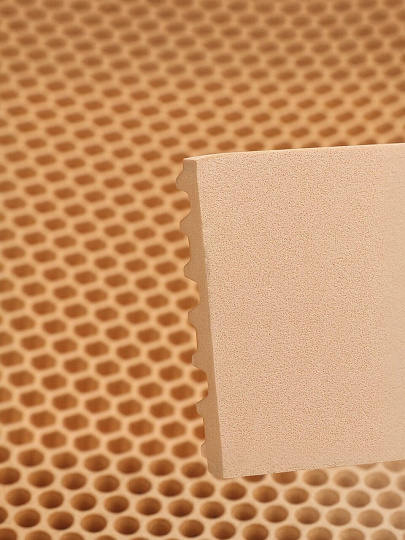 Коврик универсальный, 120х80 см, прямоугольный, EVA, песочный, соты, УК-12080