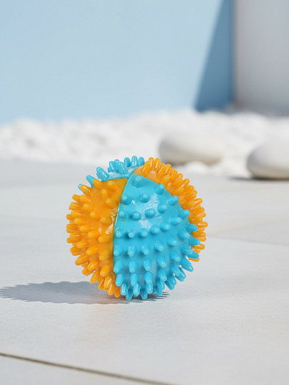 Игрушка для животных цветной мяч, резина, 7.5 см, Y4-11376