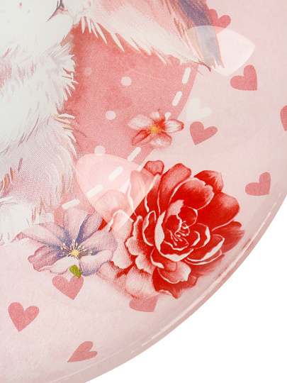 Подставка для яиц, стекло, 24х20.6х1.8 см, 10 ячеек, Пасха. Цветочный зайка, 7258268