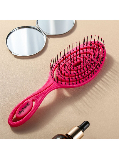 Расческа для волос, изогнутая овал, 70х240х40 мм, Studio style, Релакс, 844179-4558