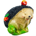 Фигурка садовая Еж с яблоками, 24 см, гипс, Л33